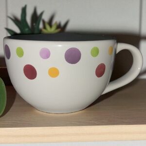 Vtg The Pampered Chef SIMPLE ADDITIONS Polka Dot Coffee Cup Soup Mug
